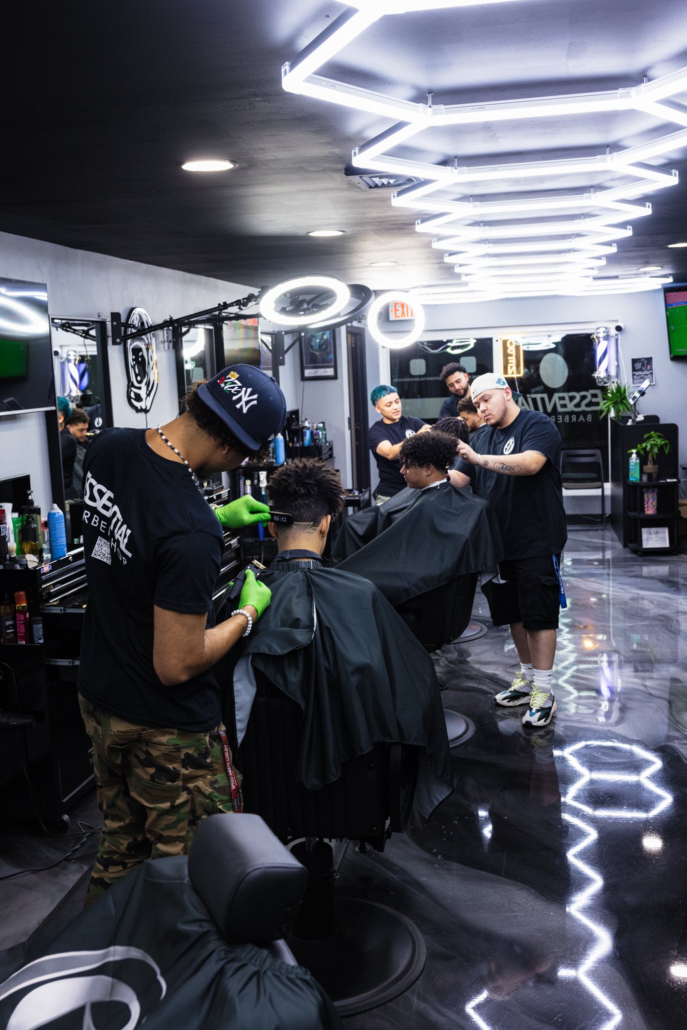 Precision haircut at Essential Barbershop